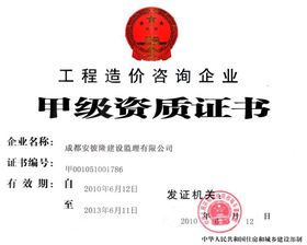 甲级造价咨询资质
